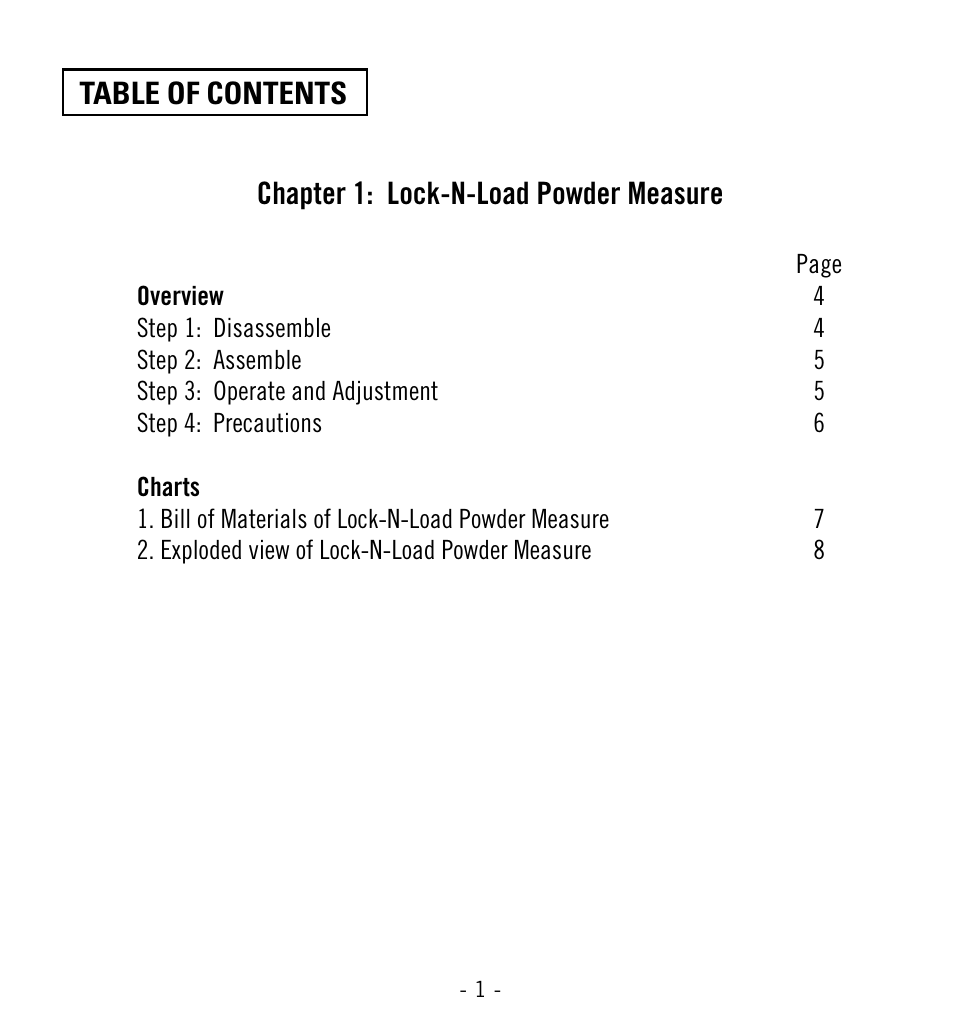 Hornady Lock-N-Load Powder Measure with Case-Activated Powder Drop User Manual | Page 2 / 20