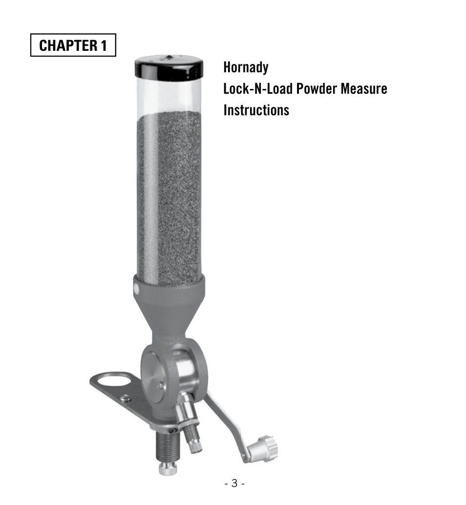 Hornady Lock-N-Load Powder Measure with Case-Activated Powder Drop User Manual | Page 4 / 20