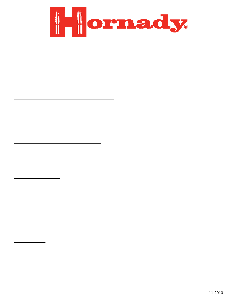 Hornady Lock-N-Load User Manual | 1 page