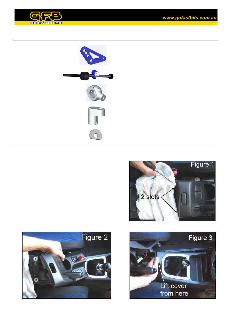 GFB Short Shift Kit for STi 6 speed transmission (part 4002) User Manual | 4 pages