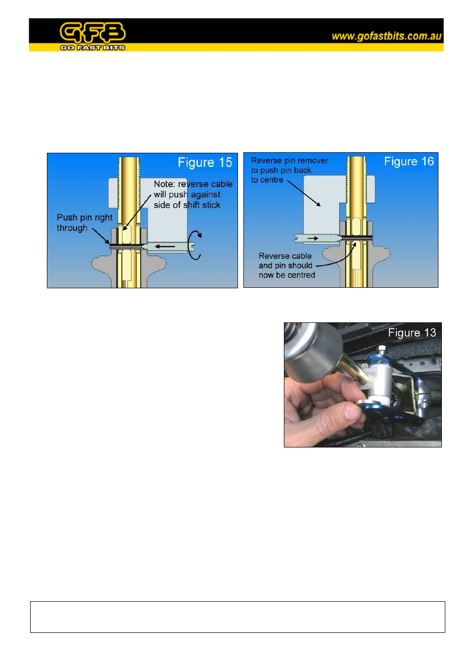 GFB Short Shift Kit for STi 6 speed transmission (part 4002) User Manual | Page 4 / 4