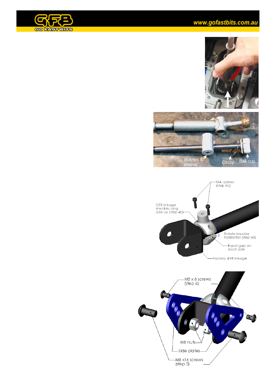 GFB Short Shift Kit for MY08-on WRX (part 4005) User Manual | Page 2 / 3