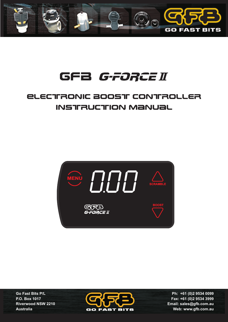 GFB G-Force2 User Manual | 16 pages