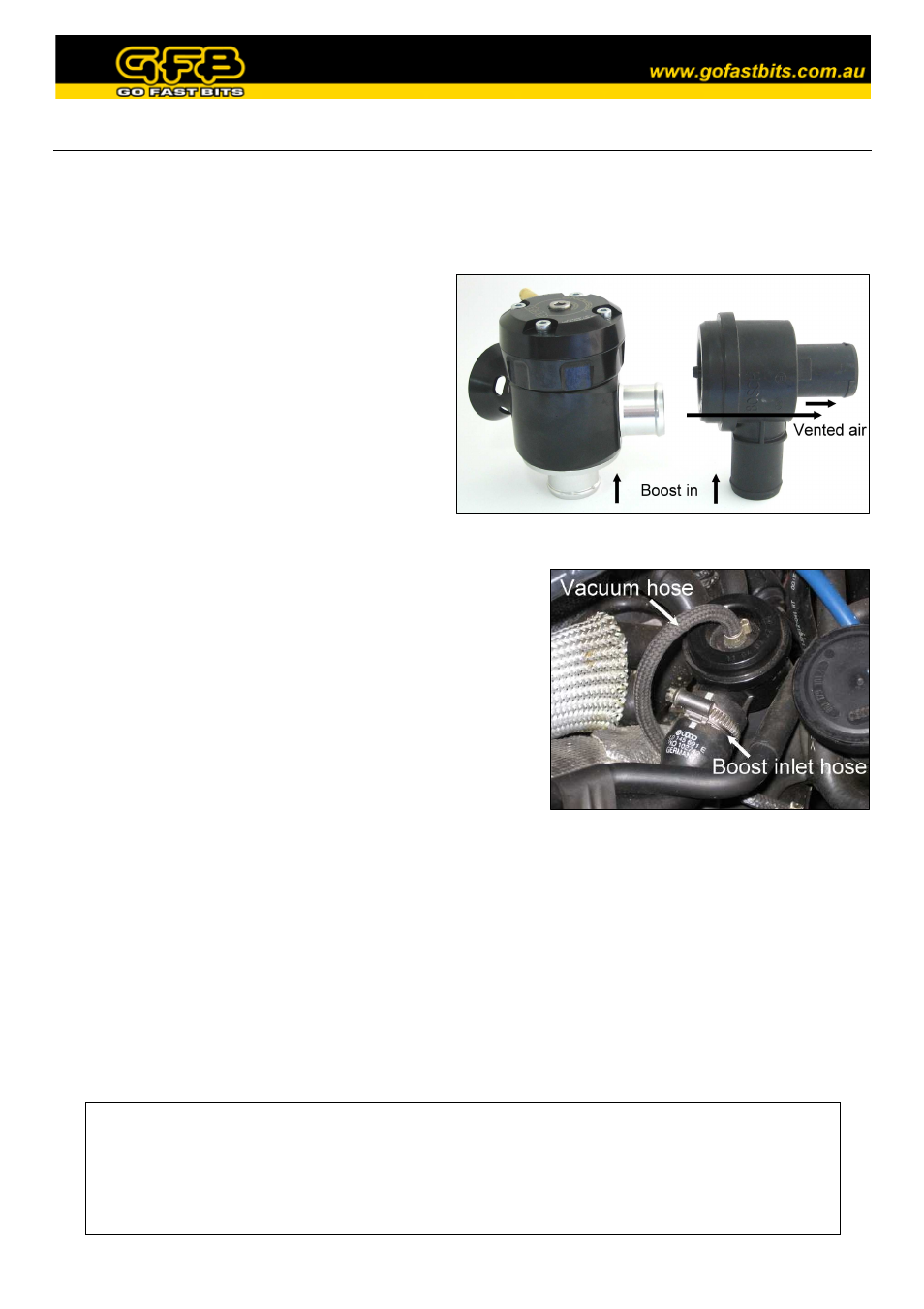 GFB Respons TMS Valve (part T9025) User Manual | Page 2 / 4