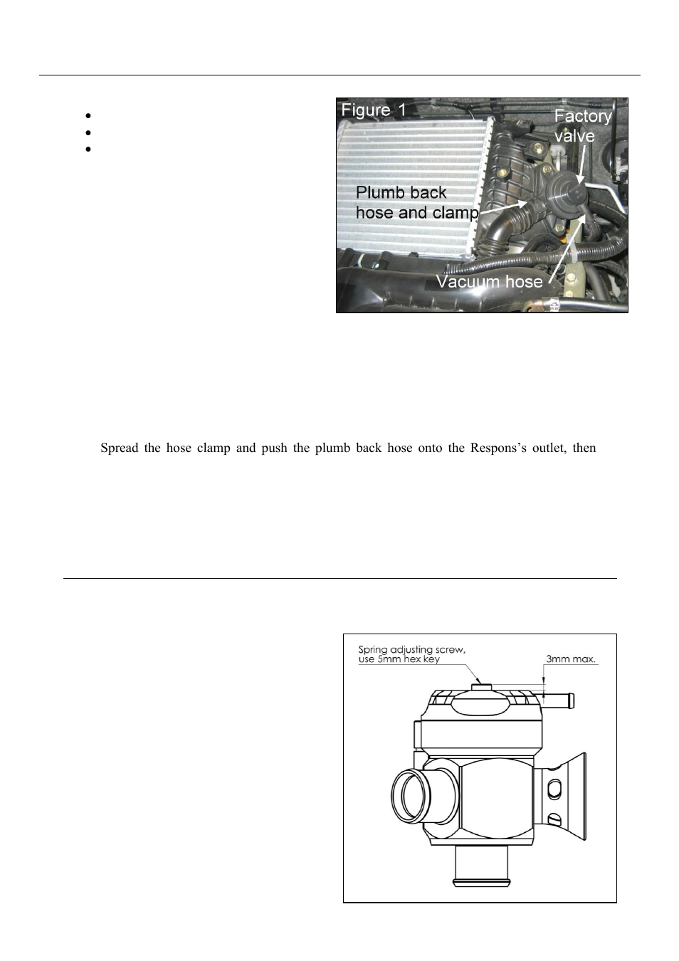 Installing the blow-off valve, Spring adjustment | GFB Deceptor Pro II (part T9501) User Manual | Page 2 / 4