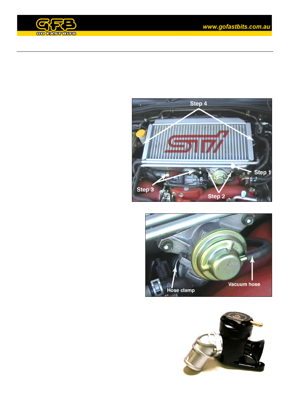 Installing the deceptor pro ii blow-off valve | GFB Deceptor Pro II Blow-off Valve (part T9503) User Manual | Page 3 / 8