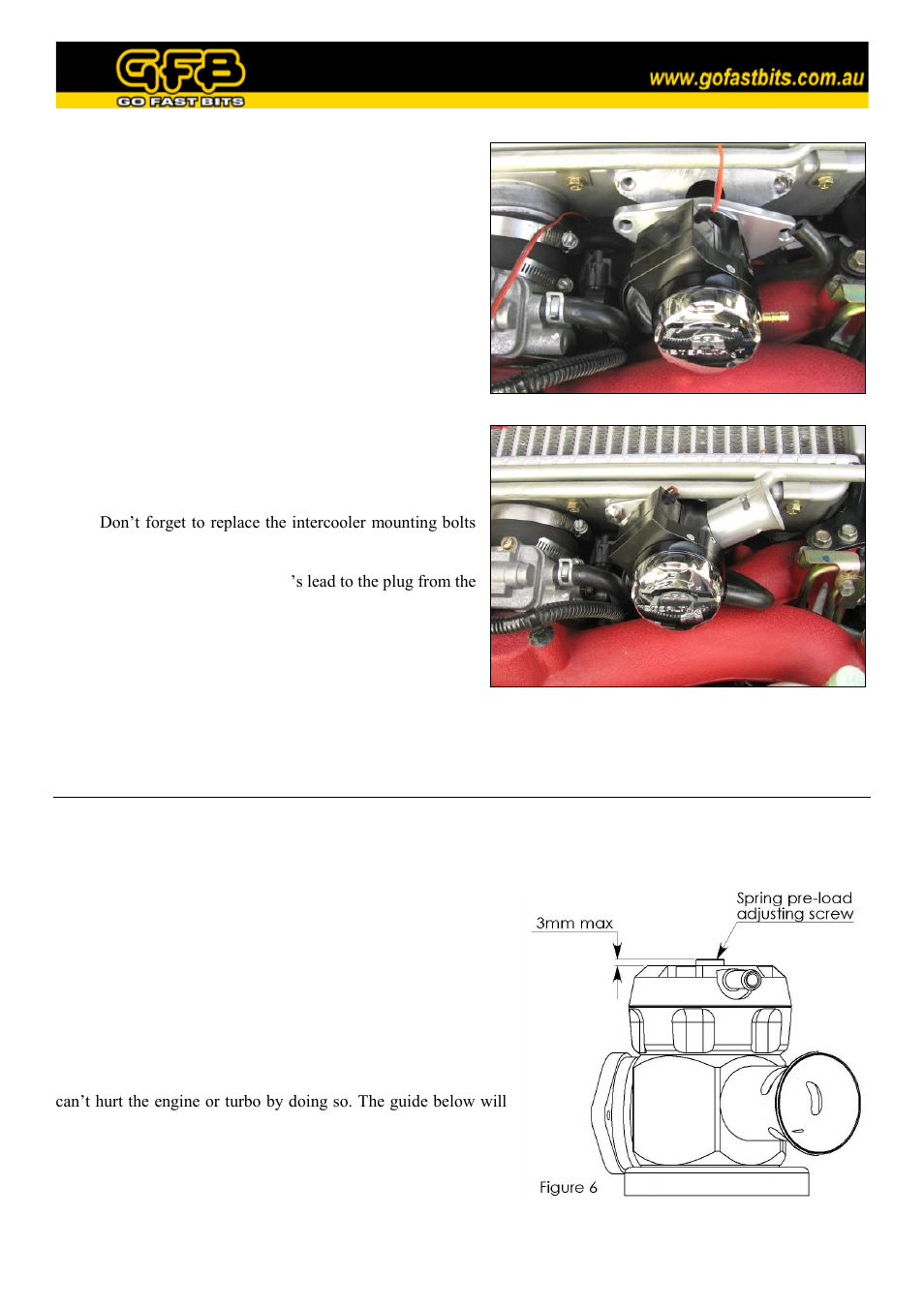 Adjusting the spring pre-load | GFB Deceptor Pro II Blow-off Valve (part T9503) User Manual | Page 4 / 8