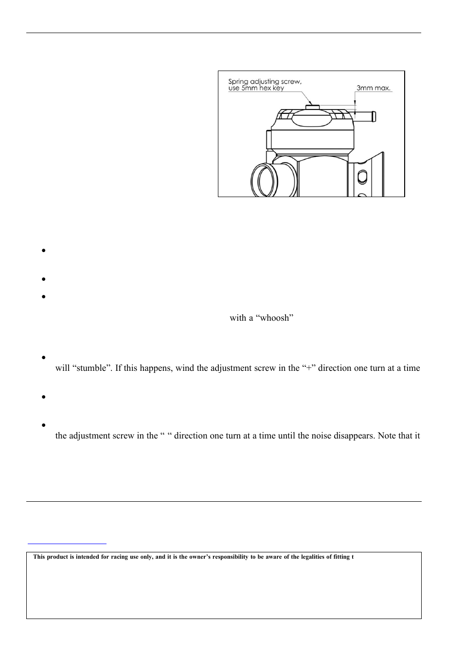 Spring adjustment, Technical support | GFB Deceptor Pro II Blow-off Valve (part T9505) User Manual | Page 4 / 4