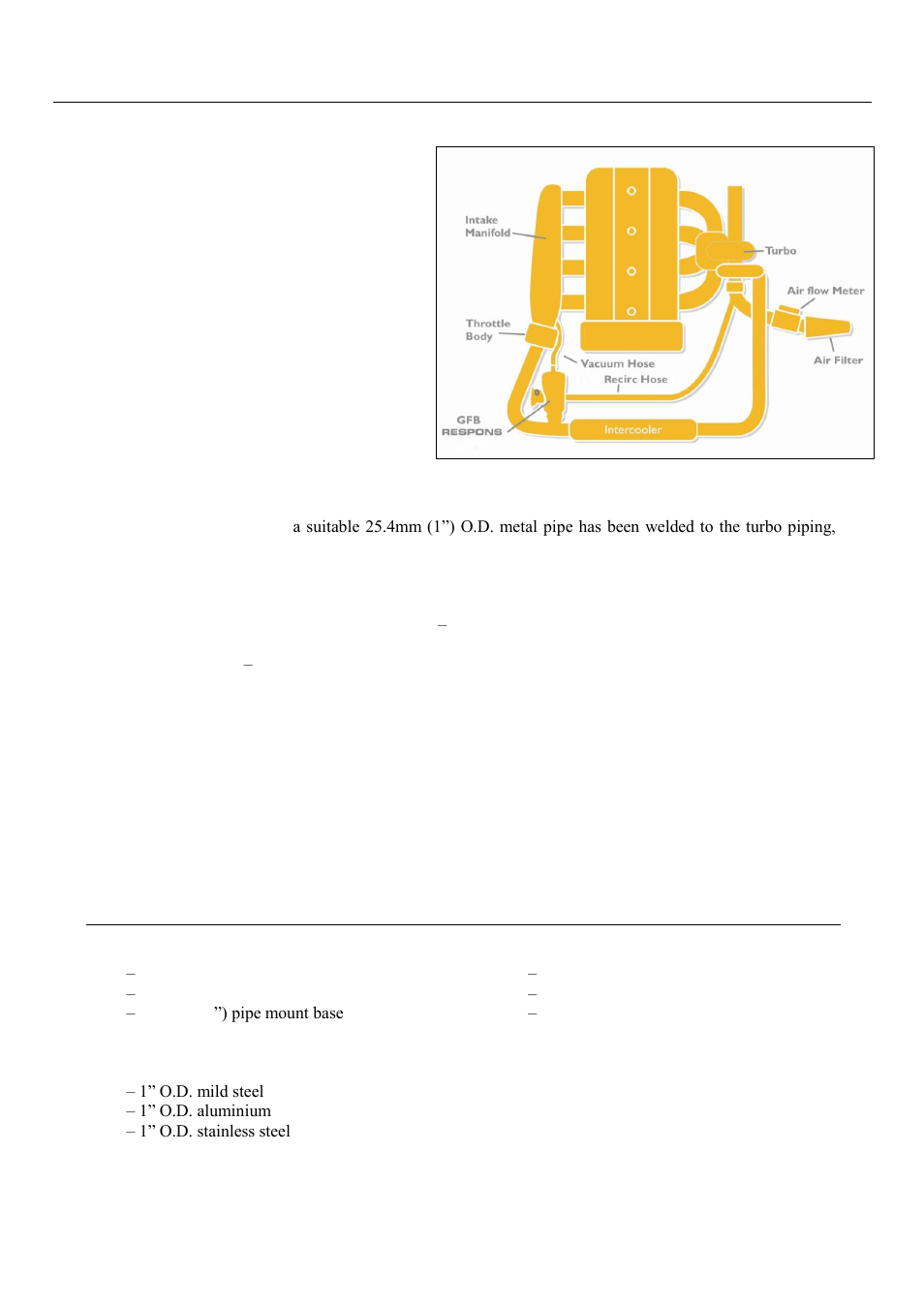 Blow-off valve installation, Adaptors available | GFB Deceptor Pro II (part T9535) User Manual | Page 2 / 4