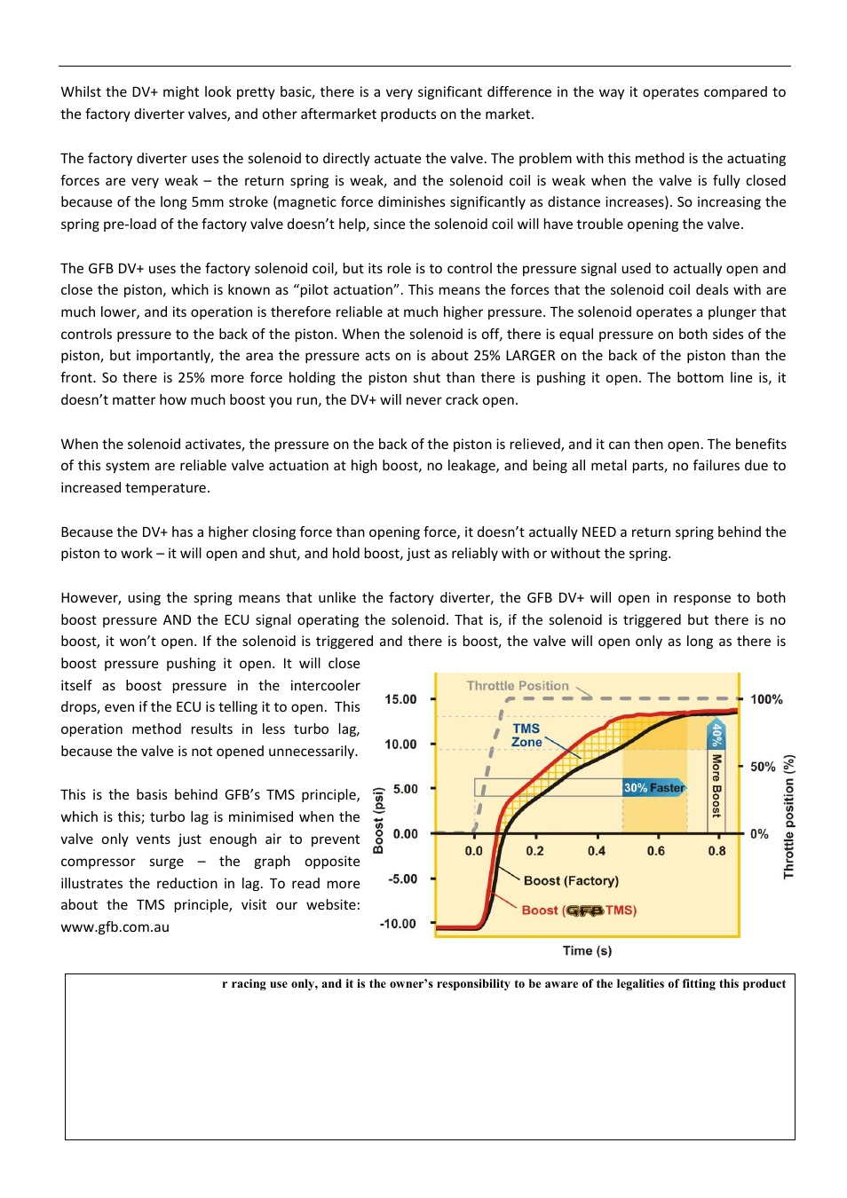 The dv+ difference | GFB DV+ (part T9352) User Manual | Page 3 / 4