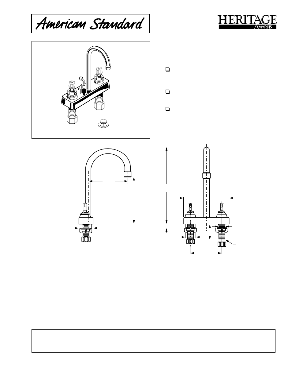 American Standard 7400.000 User Manual | 2 pages