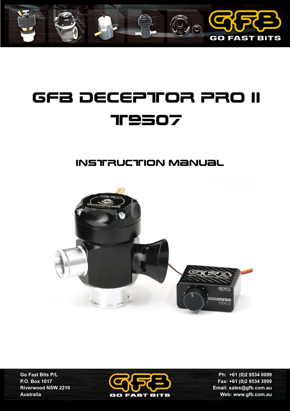 GFB Deceptor Pro II (part T9507) User Manual | 5 pages