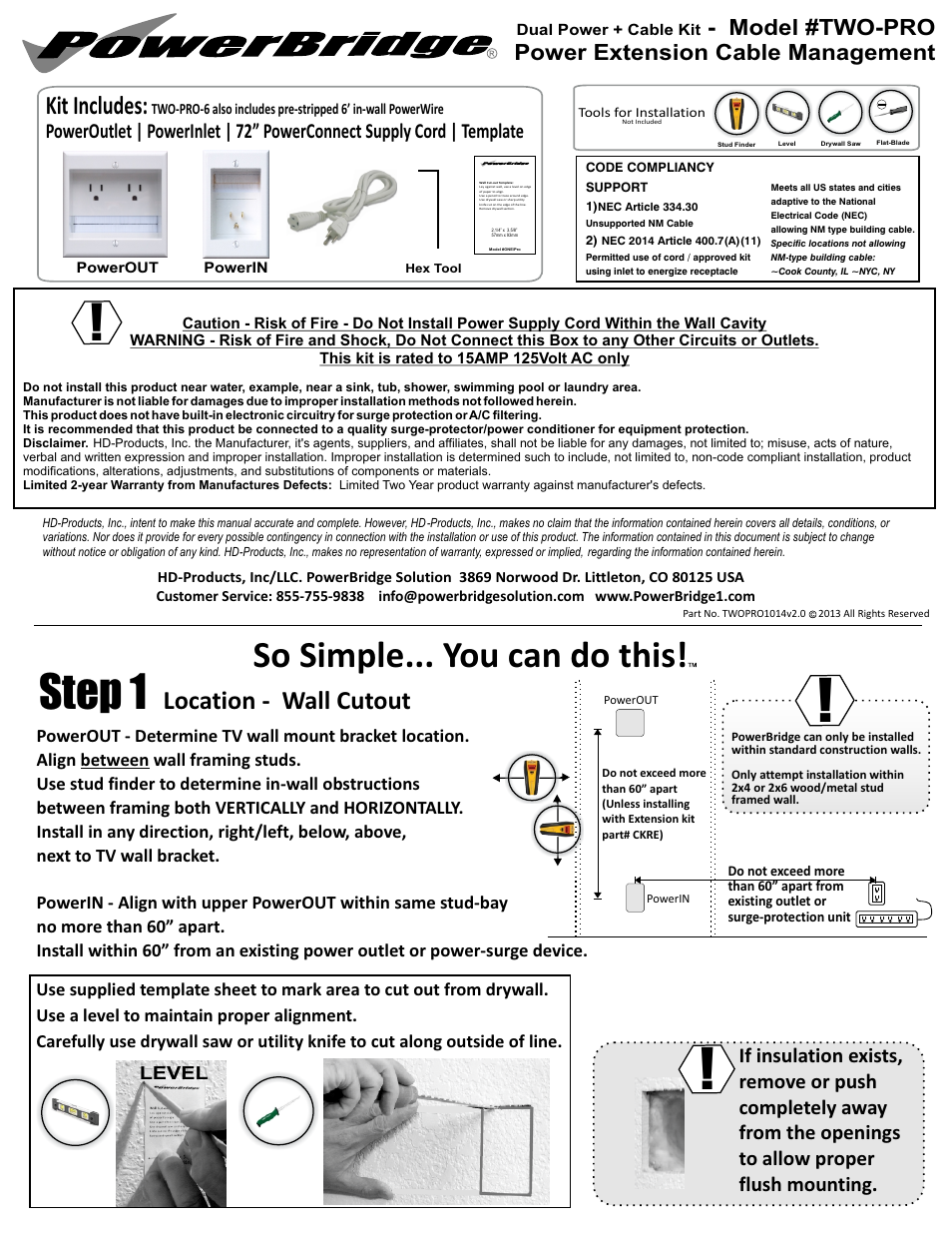 PowerBridge TWO-PRO User Manual | 3 pages