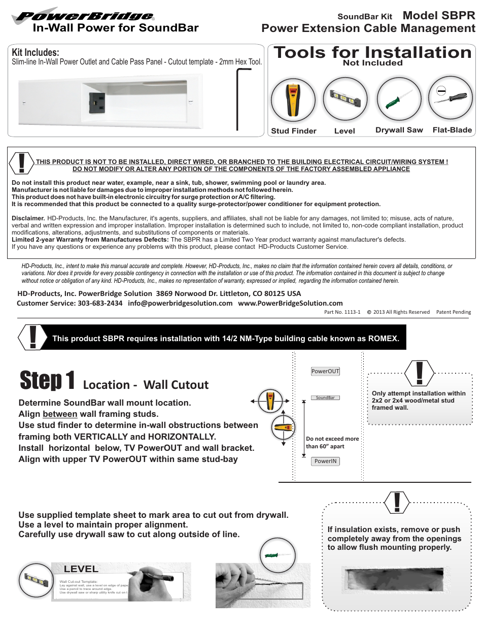 PowerBridge SBPR User Manual | 2 pages