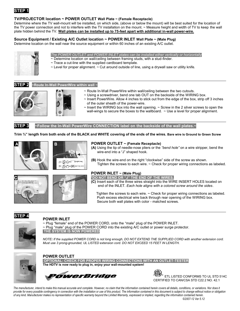 PowerBridge SSPBIW User Manual | Page 2 / 2