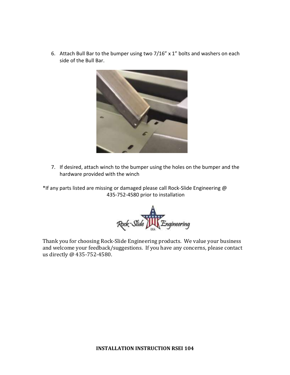 Rock-Slide Engineering TJ FRONT BUMPER User Manual | Page 3 / 3