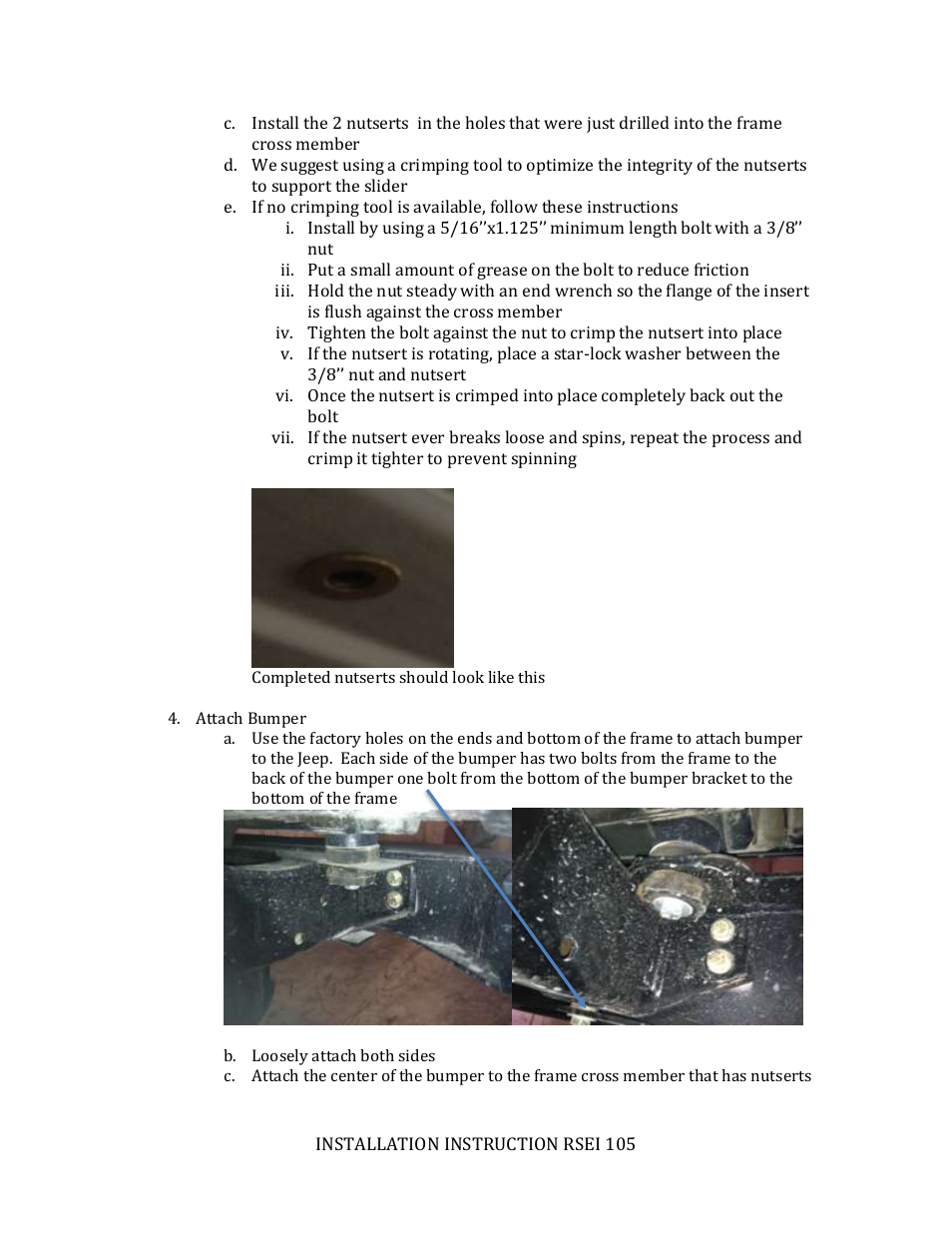 Rock-Slide Engineering TJ REAR BUMPER User Manual | Page 4 / 8