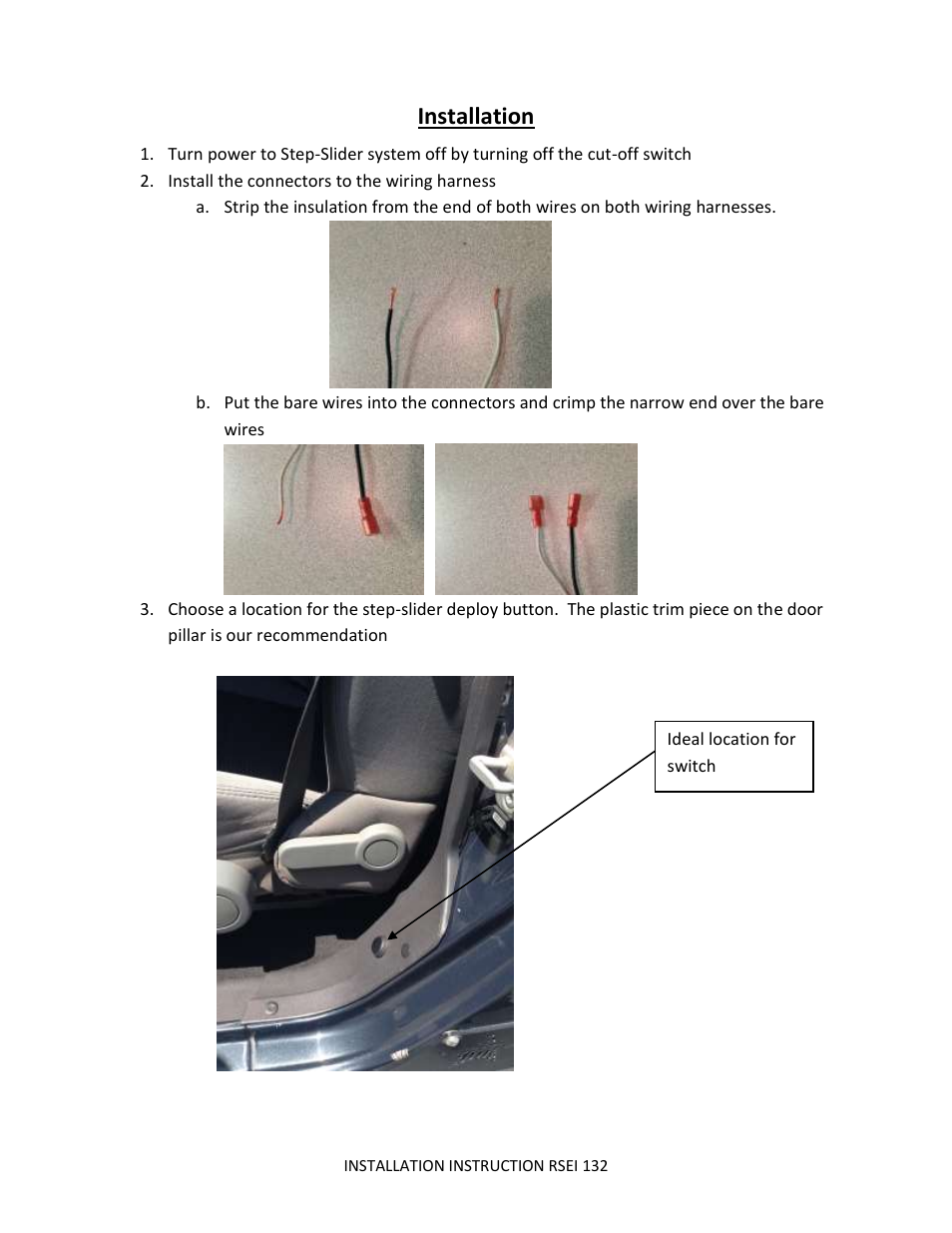 Installation | Rock-Slide Engineering Step Slider Door Delete Kit User Manual | Page 2 / 4