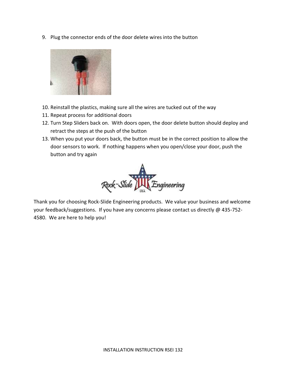 Rock-Slide Engineering Step Slider Door Delete Kit User Manual | Page 4 / 4