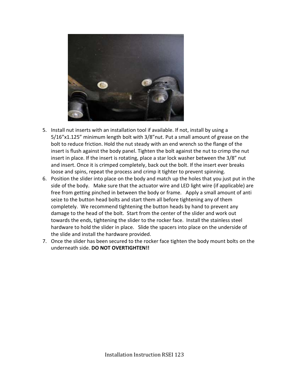 Rock-Slide Engineering TJ YJ LJ STEP SLIDER User Manual | Page 4 / 8