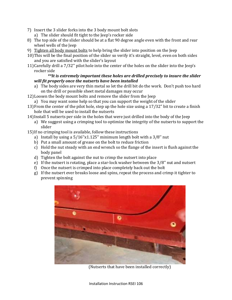 Rock-Slide Engineering JEEP JK4 STEP SLIDER User Manual | Page 4 / 10