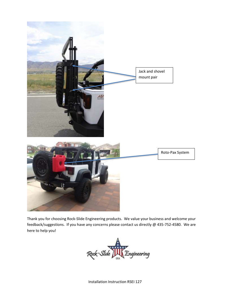 Rock-Slide Engineering Rigid Rack User Manual | Page 3 / 3