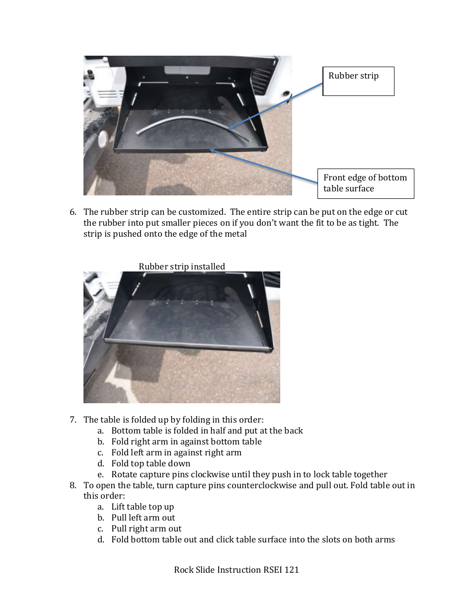 Rock-Slide Engineering TAILGATE TABLE User Manual | Page 4 / 5