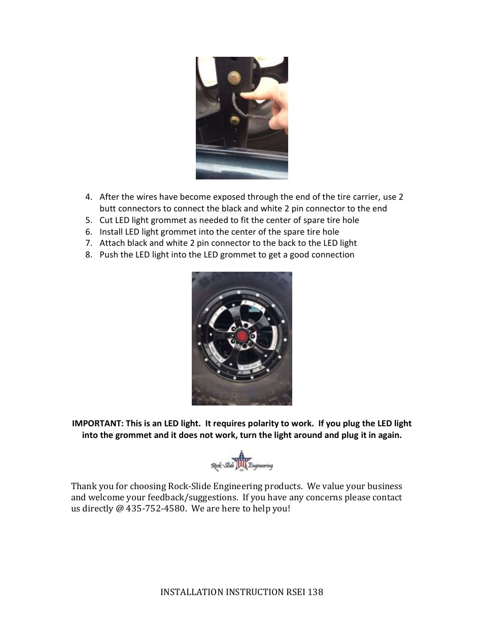 Rock-Slide Engineering 3rd BRAKE LIGHT KIT User Manual | Page 3 / 3