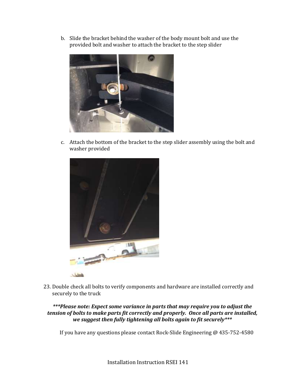 Rock-Slide Engineering Ford Super Duty Step Slider User Manual | Page 8 / 14