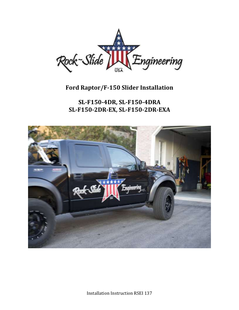 Rock-Slide Engineering RAPTOR – SLIDER User Manual | 5 pages