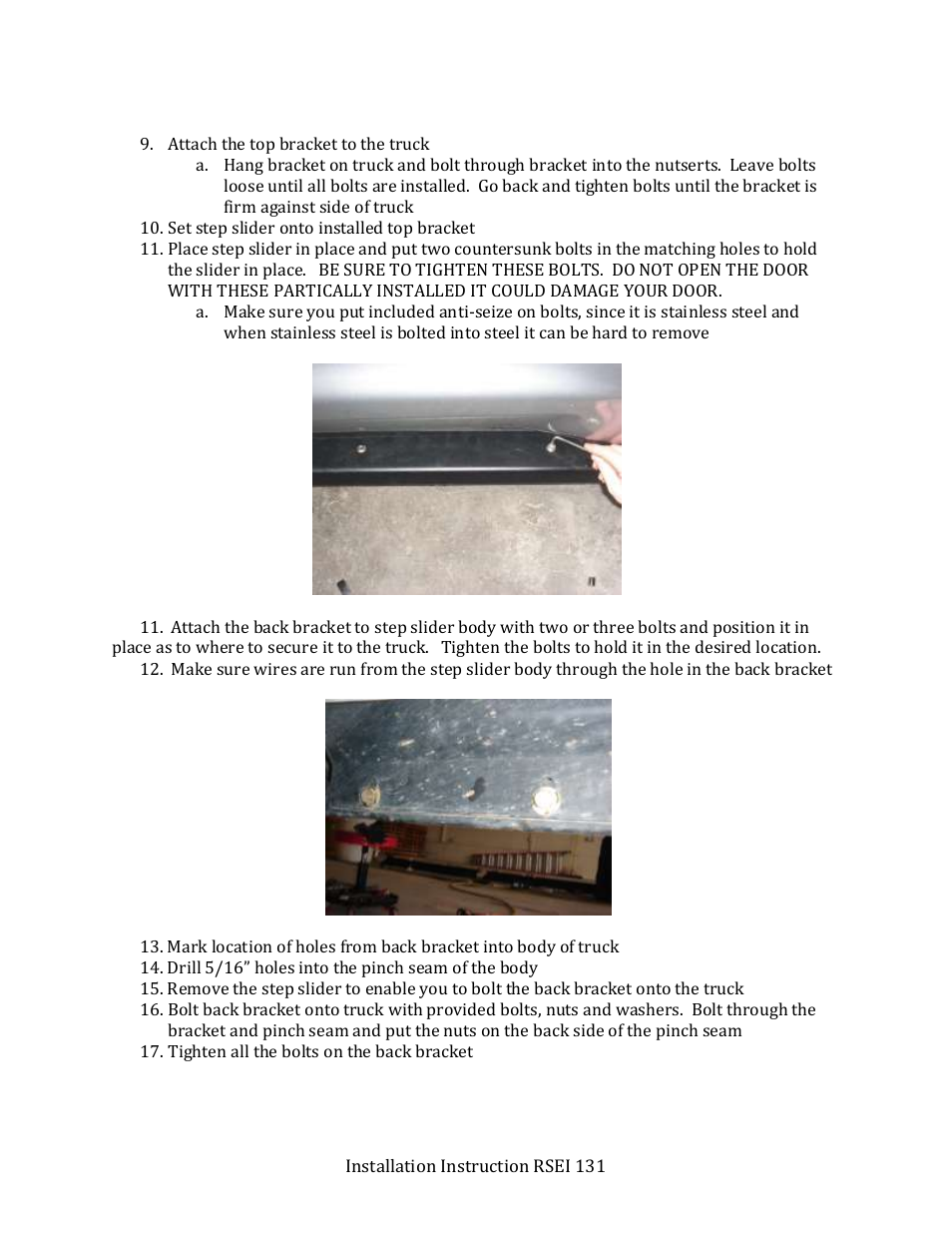 Rock-Slide Engineering TUNDRA SERIES – STEP SLIDER User Manual | Page 5 / 12