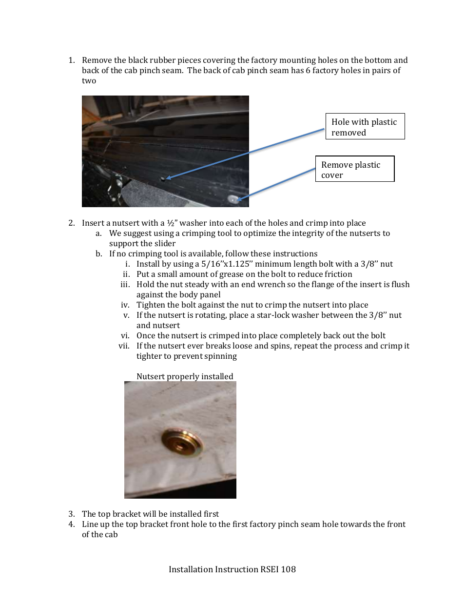 Rock-Slide Engineering RAM STEP SLIDER User Manual | Page 3 / 13