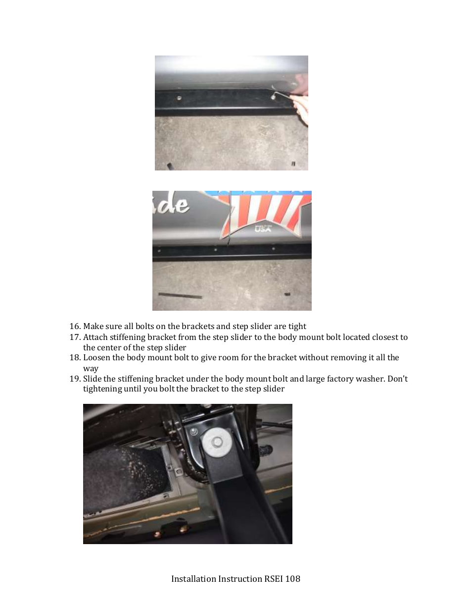 Rock-Slide Engineering RAM STEP SLIDER User Manual | Page 6 / 13