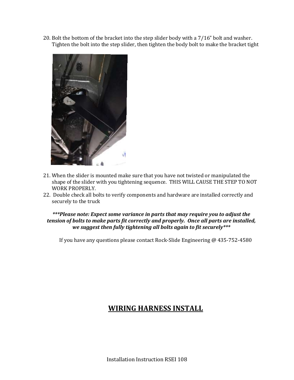 Wiring harness install | Rock-Slide Engineering RAM STEP SLIDER User Manual | Page 7 / 13