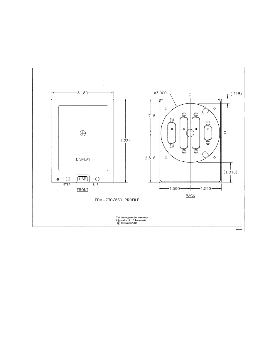 J.P. Instruments EDM 730 Instrument Installation Manual User Manual | Page 24 / 30