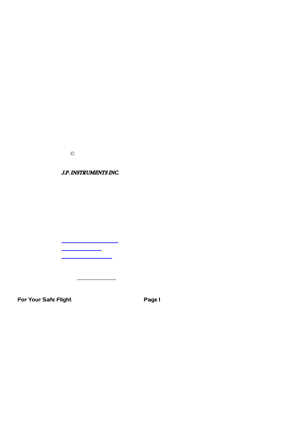 J.P. Instruments EDM 740 Pilots Guide User Manual | 73 pages