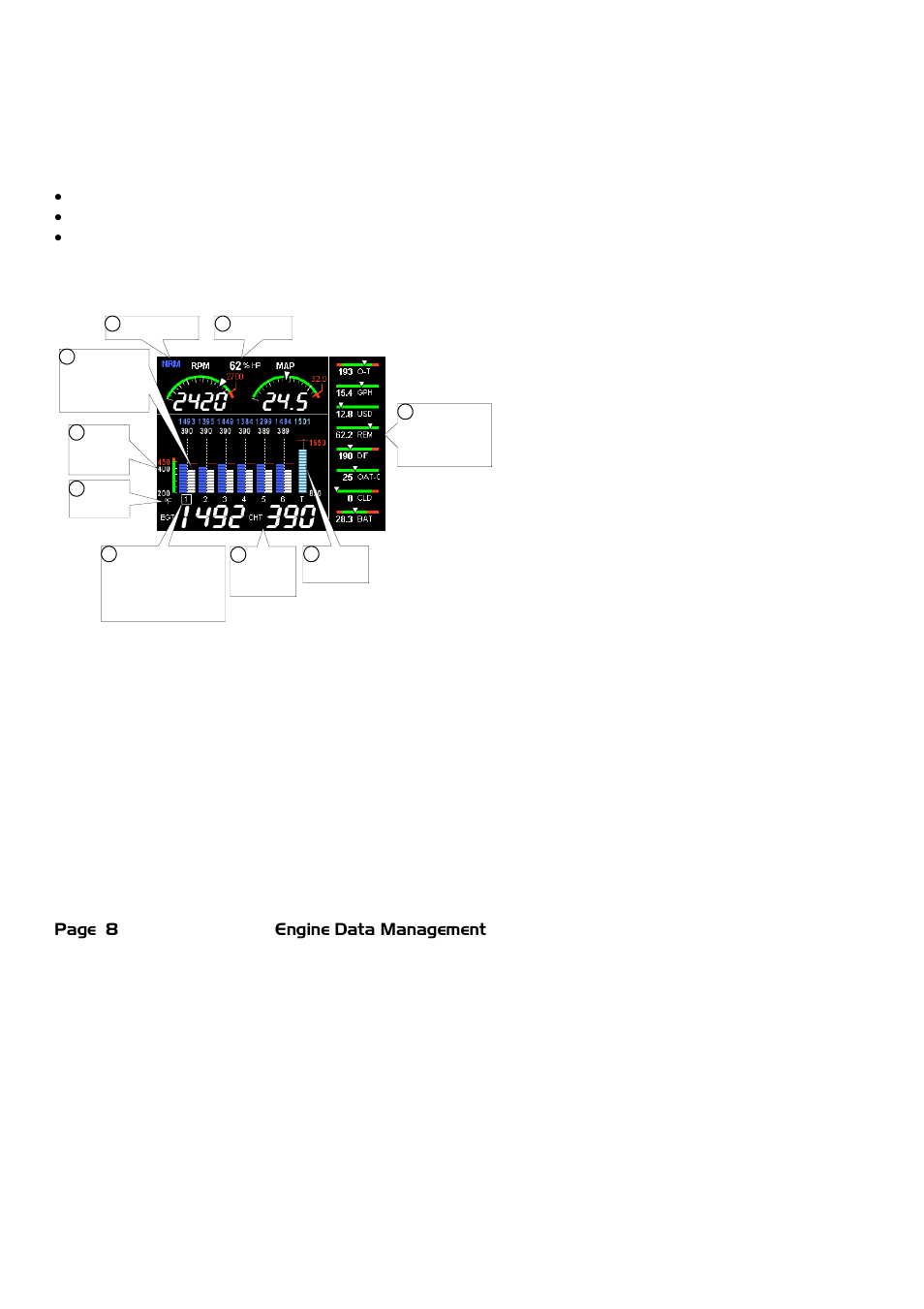 J.P. Instruments EDM 740 Pilots Guide User Manual | Page 8 / 73