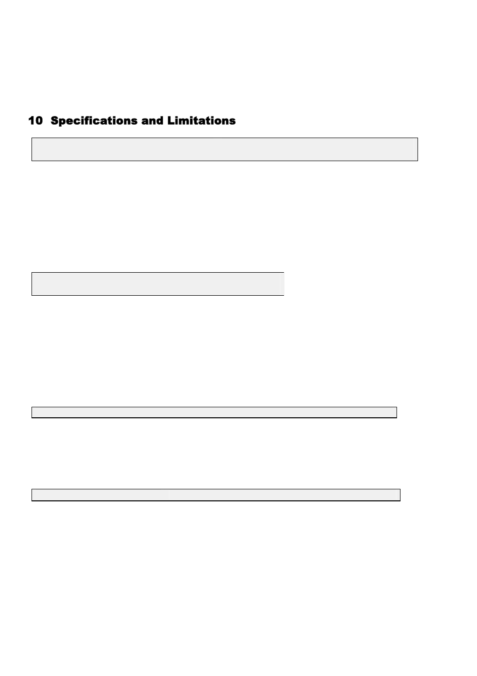 J.p.instruments fuel flow installation manual, Fs-450, 10 specifications and limitations | J.P. Instruments Fuel Scan 450 Installation Manual User Manual | Page 9 / 16