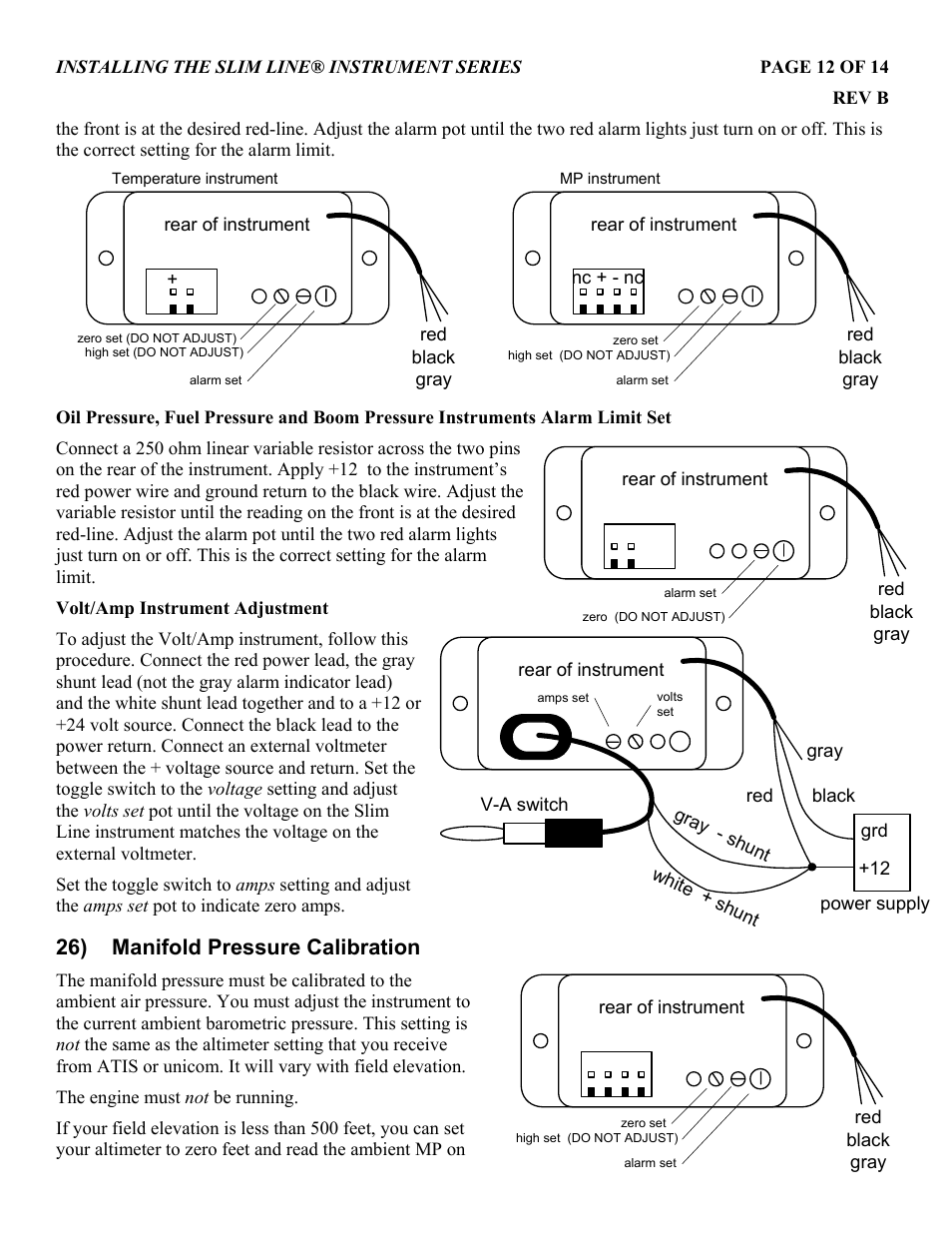 26) manifold pressure calibration | J.P. Instruments Slim Line Gauges Installation Guide User Manual | Page 12 / 14