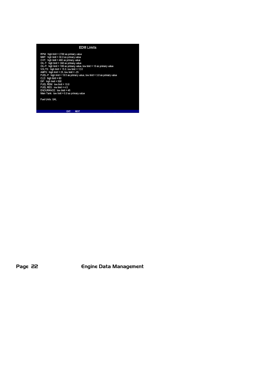 J.P. Instruments EDM 900 Pilots Guide User Manual | Page 22 / 55