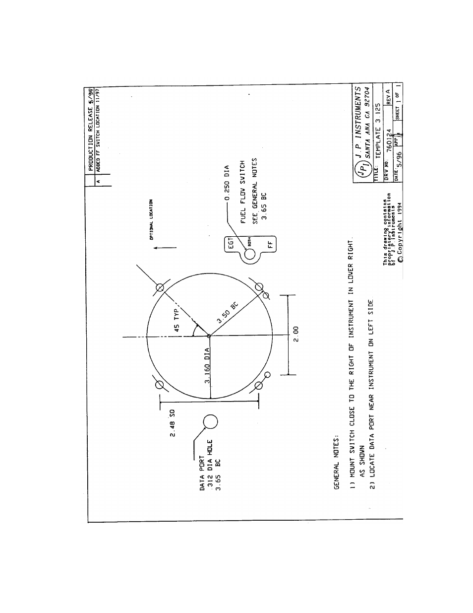 J.p.instruments, Fuel flow installation manual | J.P. Instruments EDM 760 Fuel Flow Installation Manual User Manual | Page 11 / 14