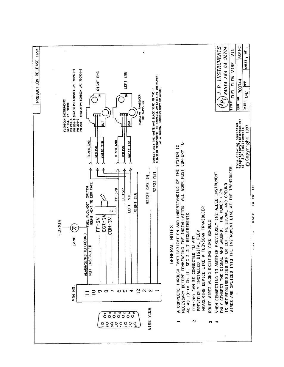 J.P. Instruments EDM 760 Instrument Installation Manual User Manual | Page 18 / 19