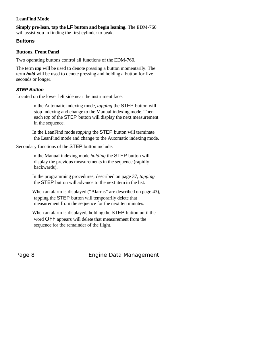 J.P. Instruments EDM 760 Pilots Guide User Manual | Page 12 / 59