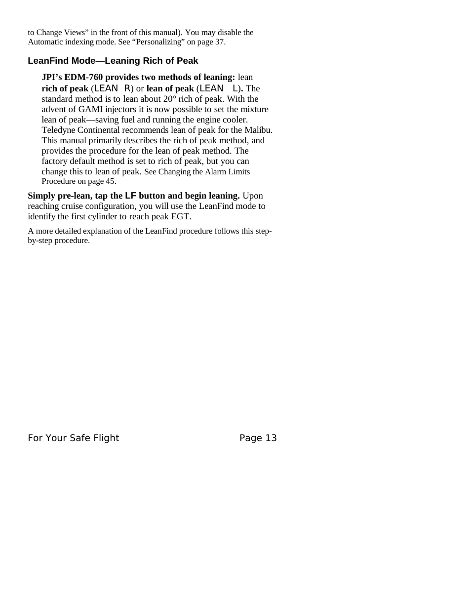 J.P. Instruments EDM 760 Pilots Guide User Manual | Page 17 / 59