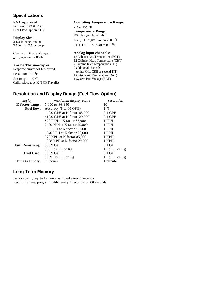 J.P. Instruments EDM 760 Pilots Guide User Manual | Page 2 / 59