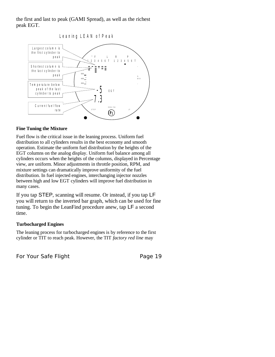 For your safe flight page 19 | J.P. Instruments EDM 760 Pilots Guide User Manual | Page 23 / 59