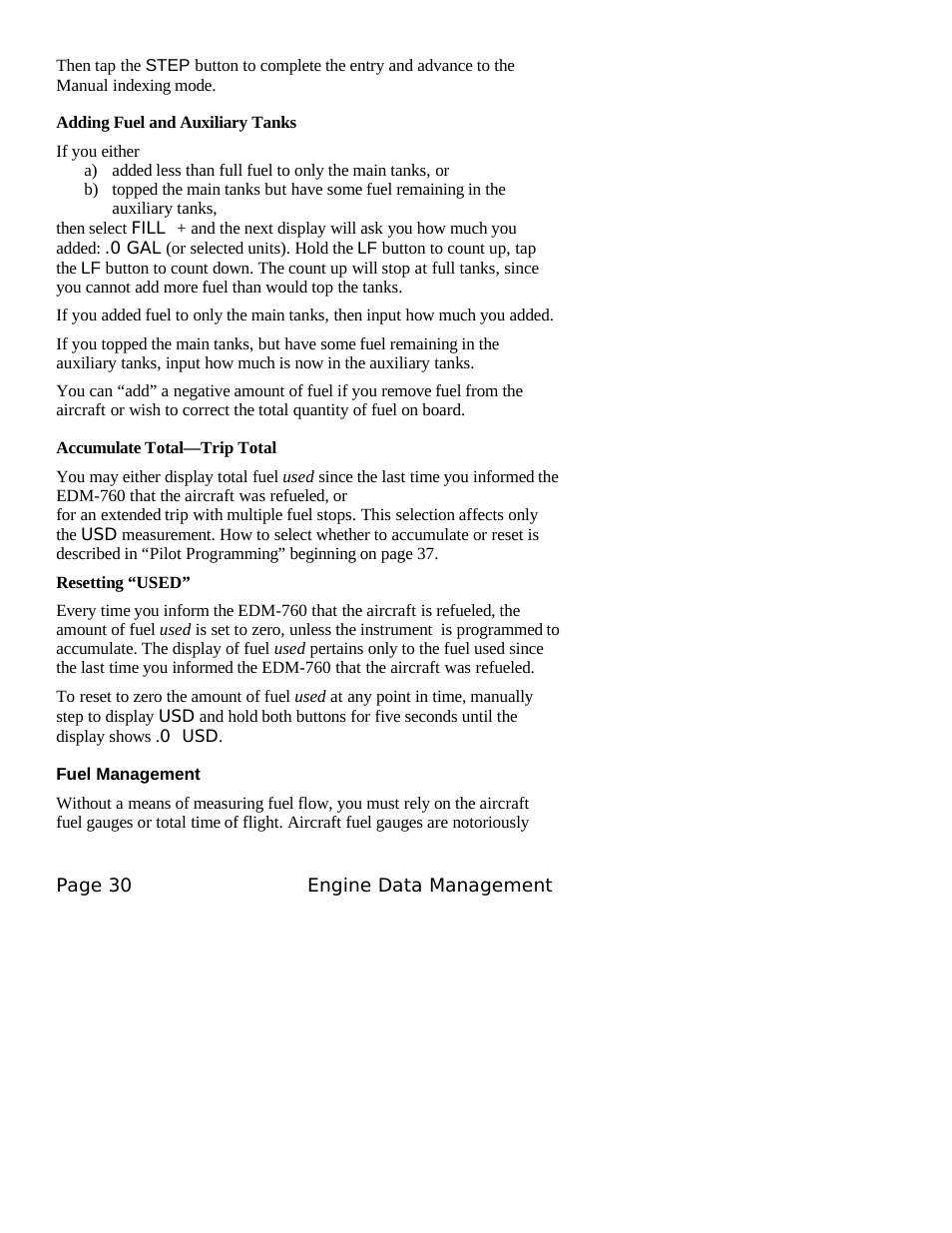 J.P. Instruments EDM 760 Pilots Guide User Manual | Page 34 / 59