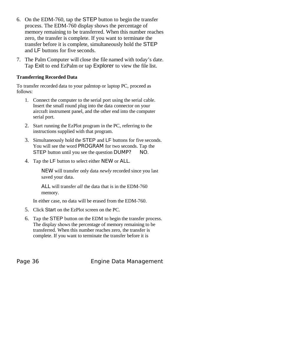 J.P. Instruments EDM 760 Pilots Guide User Manual | Page 40 / 59