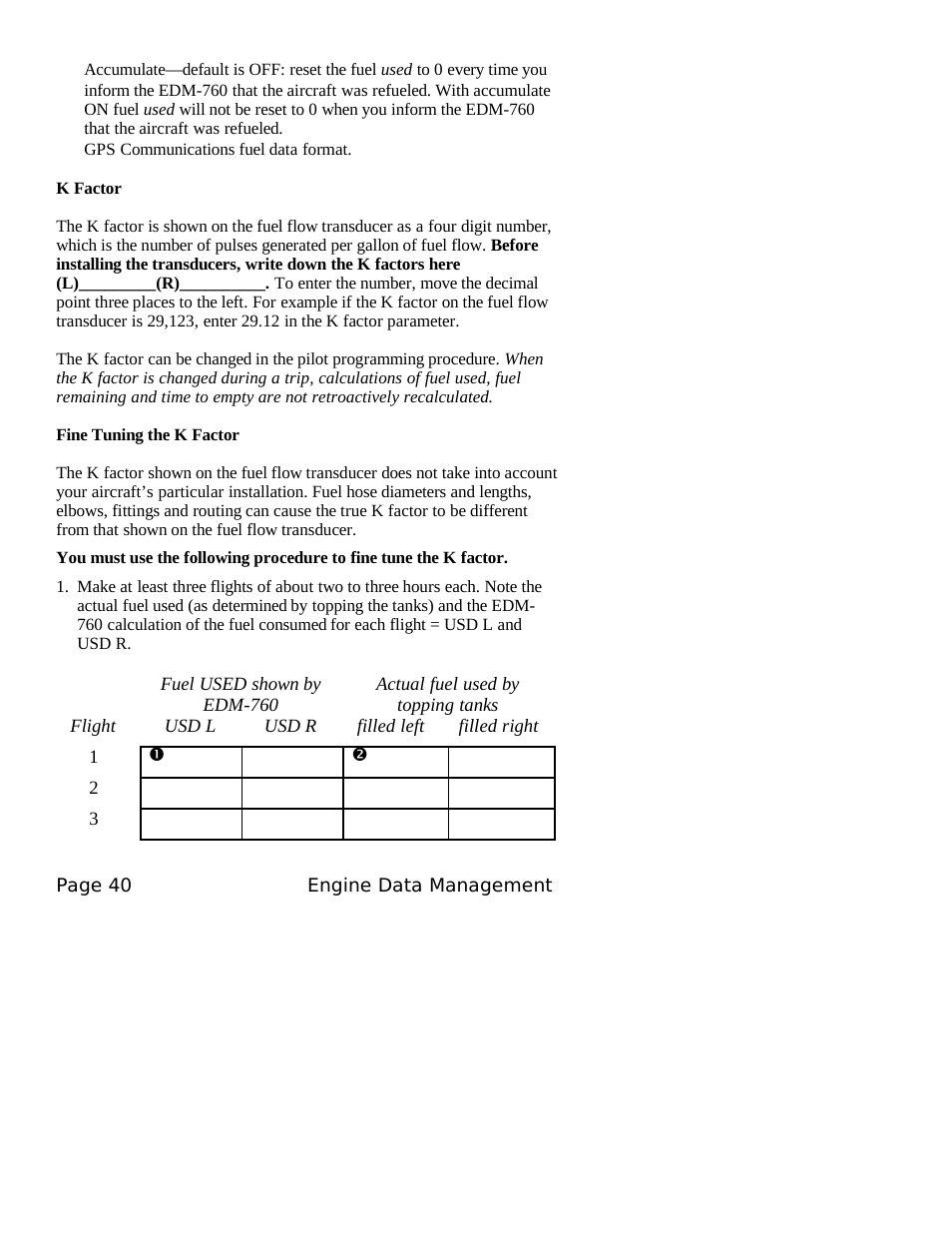 J.P. Instruments EDM 760 Pilots Guide User Manual | Page 44 / 59