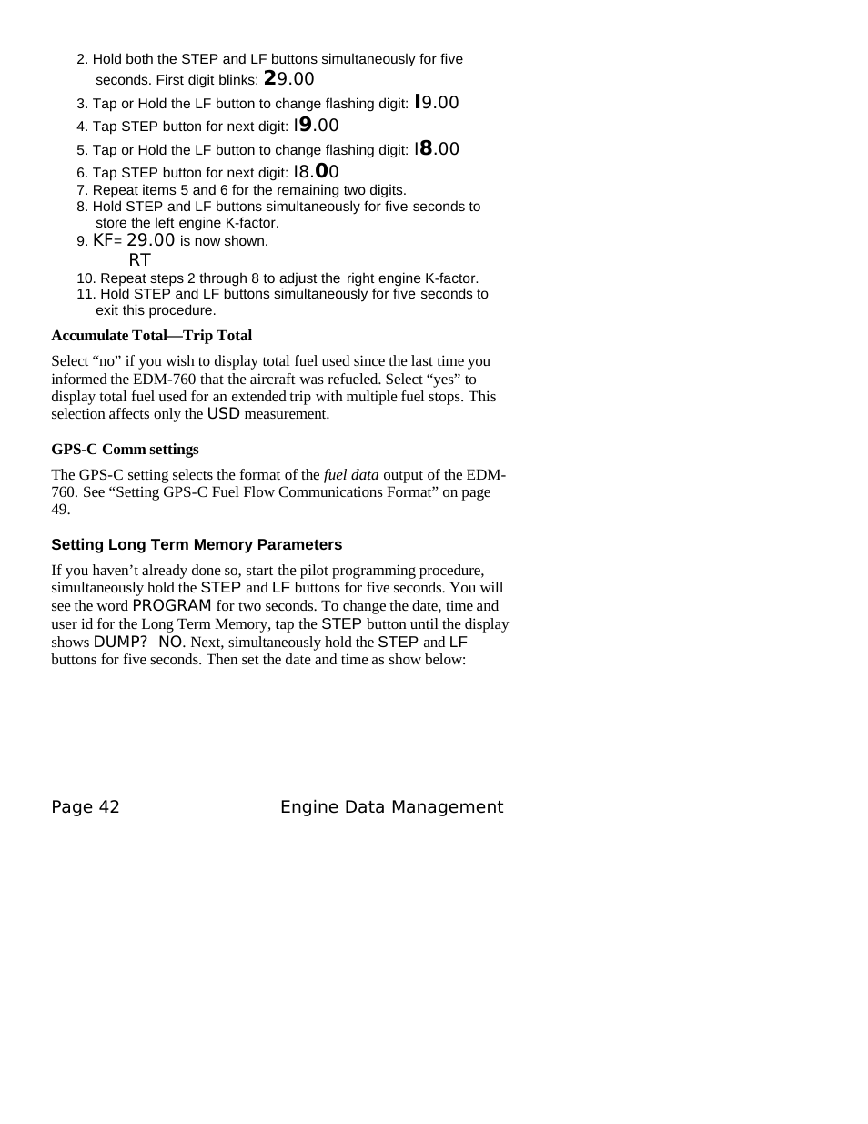 J.P. Instruments EDM 760 Pilots Guide User Manual | Page 46 / 59